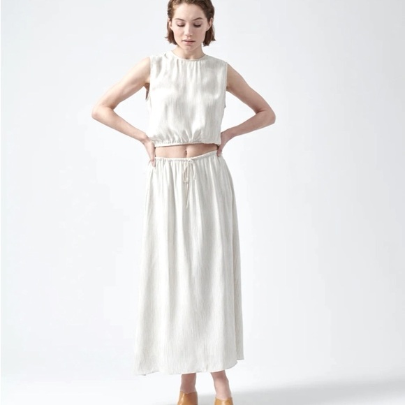 ATMANTHONY THOMAS MELILLO Silk pull on maxi skirt.